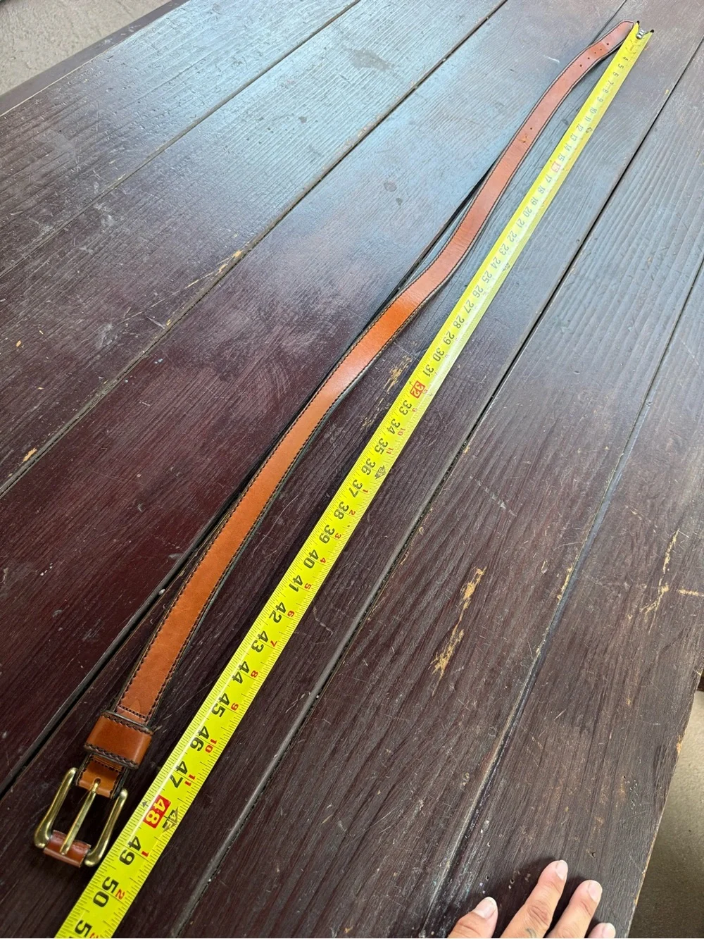 Colours By Alexander Julian’s Brown Leather Belt Size 49